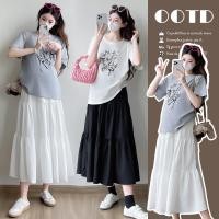 ราคา ชุดคลุมท้องสองชิ้น สไตล์เสื้อเชิ้ตแขนสั้นและกระโปรงเค้ก สำหรับแม่ตั้งครรภ์ในหน้าร้อน (49007650316)