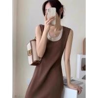 ราคา ชุดคลุมท้องฤดูใบไม้ผลิฤดูร้อนผลิตภัณฑ์ใหม่ถักสีจับคู่แขนกุดชุดคลุมท้อง (29077170953)