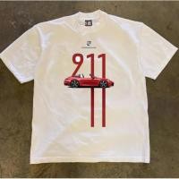 ราคา PORSCHE short sleeved shirts 718 MACAN CAYMAN 911 racing style short sleeved shirts JDM outdoor sports breathable T shirts (54905035196)
