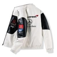 ราคา McLaren team jacket F1 racing suit Norris Piastri racing style embroidered leather jacket (53056125939)