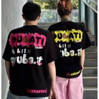 ราคา DUCATI cartoon letter short sleeved T shirt Monster Panigale Diavel motorcycle riding T shirt (51205340686)