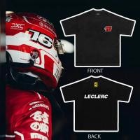 ราคา F1 racing short sleeved shirt 16 Leclerc go karting sports breathable T shirt (50405728369)