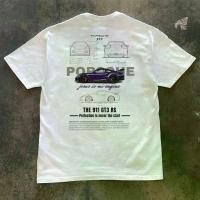 ราคา 911 GT3 RS Car Purple Pattern Short Sleeve PORSCHE Racing Style Cotton T Shirt (46105885233)