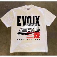 ราคา Mitsubishi racing style top JDM style EVO sports car club custom long sleeved T shirt (45205268293)