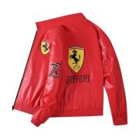 ราคา F1 red racing suit embroidered baseball jacket SF90 ROMA Leclerc go kart sports leather jacket (44756109524)