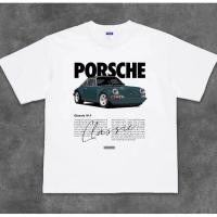 ราคา Customized PORSCHE car shop T shirts short sleeved shirts with a retro 911 sports car print (42678608111)