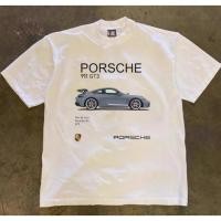 ราคา PORSCHE racing style top 911 GTS outdoor sports cotton short sleeved shirt (29044087412)