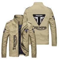 ราคา Triumph LOGO jacket TIGER850 900GT 765 TRIDENT 660 STREET TRIPLE R SPEED TRIPLE 1200RS STREET SCRAMBLER 1200 BONNEVILLE T120 T100 BOBBER motorcycle shop work clothes European and American casual plus