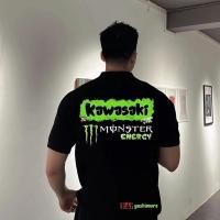 ราคา Kawasaki cartoon letter short sleeved T shirt breathable T shirt for NINJA400 Z250 and VULCAN650S motorcycle riding (50655328890)