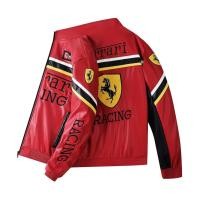 ราคา F1 racing suit embroidered workwear SF90 Lewis Leclerc outdoor sports style baseball leather jacket (55656091894)