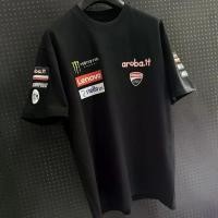 ราคา MOTOGP DUCATI racing suit 1199 848 899 Scrambler motorcycle riding black breathable short sleeved shirt (40828138767)