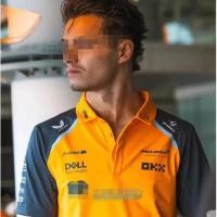 ราคา ชุดแข่ง F1 McLaren Fleet Custom สีส้ม เสื้อโปโลสำหรับกีฬากลางแจ้ง (44027653191)