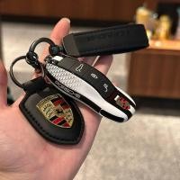 ราคา Porsche key cover macan Cayenne Cayman taycan 718 Boxster 911 Panamera key black and white protective case (25952950935)