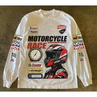 ราคา เสื้อ DUCATI สไตล์แข่ง MOTOGP Panigale เสื้อยืดแขนยาวขี่มอเตอร์ไซค์ Diavel (42978197679)