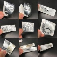 ราคา Porsche Mercedes Benz BMW Audi Aston Martin VOLVO Toyota Jaguar Cadillac Rolls Royce Maybach Honda Bentley Standard Car Stickers Silver plated metal sticker mobile computer sticker decorative stickers