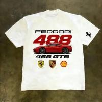 ราคา F1 Racing Short Sleeve 488 468 GTB Racing Style White Breathable T Shirt (51404962506)