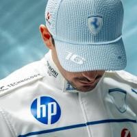 ราคา F1 racing cap sky blue corduroy Ferrari team custom cap sun visor curved brim cap SF90 Leclerc 2025 season baseball cap outdoor mountaineering cap (42857441741)