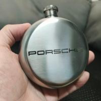 ราคา PORSCHE small water cup macan Cayenne Cayman taycan 718 Boxster 911 Panamera in car portable outdoor camping portable stainless steel round kettle (25962252893)