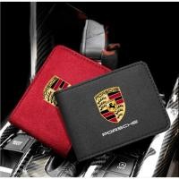 ราคา Porsche driving license this macan Cayenne Cayman taycan 718 Boxster 911 Panamera interior card Alcantara material storage bag (18562343198)