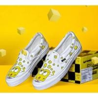 ราคา SpongebobxVans Slip on ชุดสีเหลือง Spongebob ร่วม sneakers Unisex ส่งฟรีจัดส่งฟรีhype sneakers (27394387329)