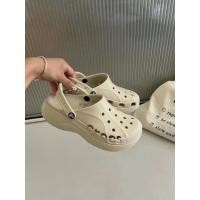ราคา CROCS Baya Platform Clog รองเท้าลำลองผู้หญิง รองเท้าเพิ่มสูง Bone White 208186 11S 100Unisex (48607829890)