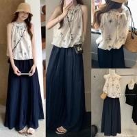 ราคา Y6972 เซ็ท 2 ชิ้น เสื้อแขนกุด แต่งผ้าช่วงขอบลายดอกไม้ ปักลาย น่ารักมากๆๆค่า แฟชั่นเกาหลี TAG YJIA (40109706537)