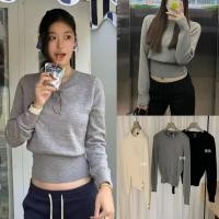 ราคา W8028 เสื้อแขนยาว คอกลม ผ้าทอเนื้อนิ่ม ช่วงเอวแต่งจั๊ม แฟชั่นเกาหลี TAG WG WE (54352349838)