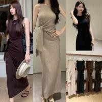 ราคา W8790 เดรสยาว แขนกุด ผ้ายืด แต่งผ้าช่วงเอว ใส่แล้วหุ่นดีมากๆค่า ผ้าดีใส่สบาย แฟชั่นเกาหลี TAG WG WE (53106331001)