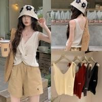 ราคา W3924 เสื้อสายเดี่ยวผ้าไหมพรมทอ คอกว้าง ทรงปล่อย แฟชั่นเกาหลี TAG WG WE (24293008433)