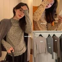 ราคา LM9372 เสื้อแขนยาว ทรง oversize ผ้าทอ แต่ทอสลับผ้าลูกไม้ แฟชั่นเกาหลี TAG Limon (56802441981)