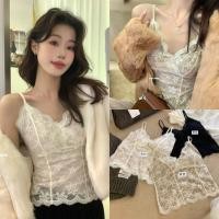 ราคา LM1290 สายเดี่ยวผ้าลูกไม้ สายปรับได้ ด้านในมีซับในอย่างดี แฟชั่นเกาหลี TAG LEMON (56553884844)