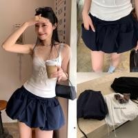 ราคา W8981 กระโปรงสั้น ทรงบอลลูน เอวสมอค งานมีซับในอย่างดีค่ะ แต่งกระเป๋า แฟชั่นเกาหลี TAG WG WE (53105939046)