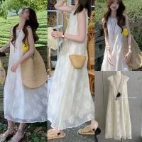 ราคา Y9923 เดรสยาว แขนกุด แต่งผ้าเป็นลายดอกไม้ งานสวยมากๆๆ เกาหลีมากค่า ใส่ง่าย แฟชั่นเกาหลี TAG Yjia (52407003357)