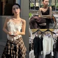 ราคา SU616 เสื้อสายเดี่ยว ผ้าซาติน แต่งผ้าลูกไม้เฉียง งานฮิตตลอดกาล ผ้าดี ทรงสวย ผ้าแฟชั่นเกาหลี TAG Inbyin (50350745624)