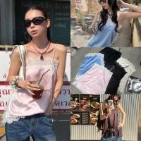 ราคา SU615 เสื้อสายเดี่ยวตัวยาว ผ้าซาติน แต่งผ้าลูกไม้ งานฮิตตลอดกาล ผ้าดี ทรงสวย แฟชั่นเกาหลี TAG MM Fish (50057592367)