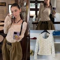 ราคา SU030 เสื้อแขนยาว คอกลมกว้าง ผ้าลูกไม้ทั้งตัว ผ้าไม่คัน ทรงสวย ใส่แล้วดูดีมากๆค่า แฟชั่นเกาหลี TAG MM fish (45605670849)