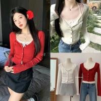 ราคา เสื้อแขนยาวผ้าร่อง สายเดี่ยวคล้องคอลายดอกไม้ ผ้าดีมาก ทรงเกาหลี ทรงน่ารัก แฟชั่นเกาหลี TAG WG WE (28511642732)