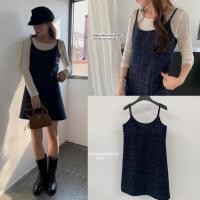 ราคา เดรสสั้นสายเดี่ยวผ้าทวิต เสื้อตัวในแขนยาว ขายแยก ผ้าดีมาก ทรงเกาหลี ทรงน่ารัก แฟชั่นเกาหลี (27410442284)