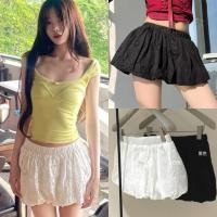 ราคา W5310 กระโปรงสั้น ผ้าฉลุ เอวยางยืด ทรงบอลลูนแฟชั่นเกาหลี TAG WG WE (26886495114)