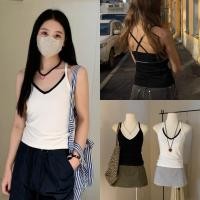 ราคา W3394 เสื้อสายเดี่ยว ไคว้หลัง แต่งสาย ทรงเกาหลี ทรงน่ารัก แฟชั่นเกาหลี TAG WG WE (26674950413)