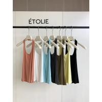 ราคา 7081 เสื้อกล้ามคล้องคอ ผ้าร่องเล็ก ผ้ายืดหยุ่นได้ แฟชั่นเกาหลี TAG KOREA (26532052875)