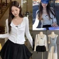 ราคา W7067 เซ็ท เสื้อ 2 ชิ้น เสื้อสายเดี่ยว ลายโบว์จิ๋วแต่งผ้าลูกไม้ที่ขอบ ผ้าแฟชั่นเกาหลี TAG WG WE (41920249969)