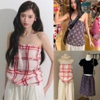 ราคา W6330 เกาะอก ผ้าลาย แต่งขอบอกเป็นเชือกรูด สามารถใส่เป็นเกาะอก หรือ กระโปรงได้หมดเลยค่าผ้าแฟชั่นเกาหลี TAG WG WE (44007722262)