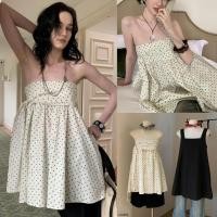 ราคา W6181 เกาะอก ผ้าลาย แต่งเชือกช่วงอก สามารถใส่เป็นเกาะอก หรือ กระโปรงได้หมดเลยค่าผ้าแฟชั่นเกาหลี TAG WG WE (42357713873)