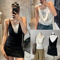 ราคา W6321 เสือสายเดี่ยว คอถ่วง ผ้าทอเนื้อนิ่ม แต่งผ้าช่วงอกซ้อน งานเก๋ เซ็กซี่ สวยมากๆค่า ผ้าแฟชั่นเกาหลี TAG WG WE (41460917860)