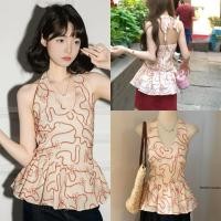 ราคา W6220 เสื้อคล้องคอ ลายดอกไม้ ชายระบาย ด้านในมีซับในอย่างดีค่ะ ด้านหลังเป็นสม็อคค่ะ ผ้าแฟชั่นเกาหลี TAG WG WE (43057978197)