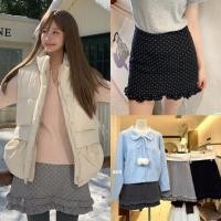 ราคา J606361 กระโปรงสั้นลายจุด เอวยางยืด ผ้าดี หนานุ่ม ใส่สบาย งานสวยมากๆค่า แฟชั่นเกาหลี TAG JUNE (48202888577)