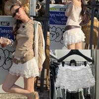 ราคา SU085 กางเกงขาสั้น แต่งผ้าลูกไม้สีขาว แต่งสมอคเล็กๆช่วงขอบ งานผ้าดี แฟชั่นเกาหลี TAG MM Fish (45107154576)