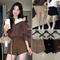 ราคา LM9090 กางเกงขาสั้นเอวสูง มีกระเป๋าหน้าสองข้าง ด้านหลังสองข้าง ทรงสวย แฟชั่นเกาหลี TAG YJIA (43813566815)