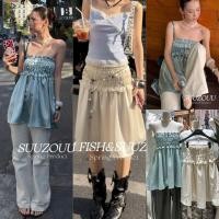 ราคา SU010 เกาะอก ผ้าซาตินเนื้อหนา ผ้าดีพรีเมี่ยมมากค่า แต่งย่น สีสวยแมทซ์ง่าย แฟชั่นเกาหลี TAG MM Fish (56255250566)